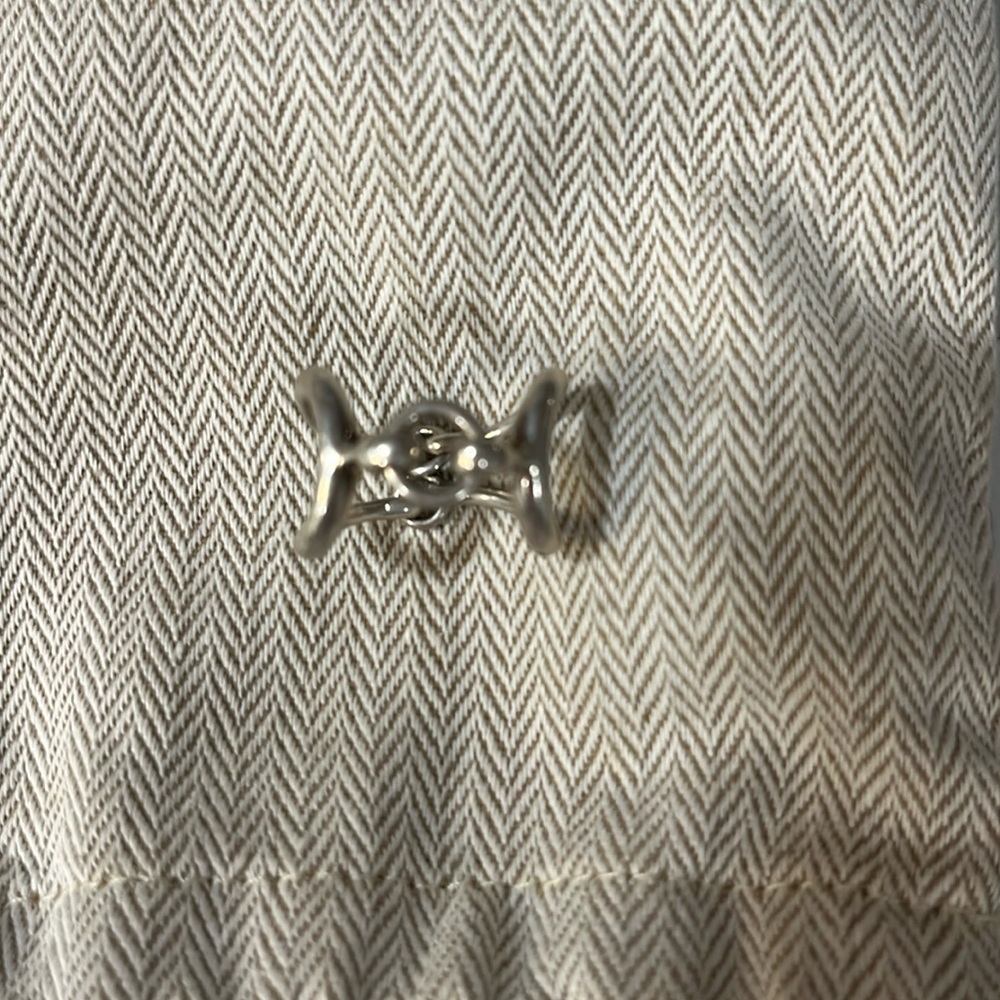 Silver Hermes HorseBit Ring